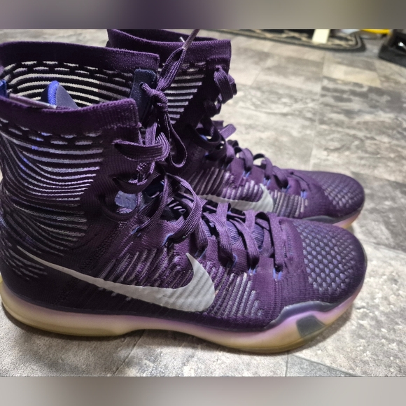 Nike Kobe 10 X Elite High Team Purple 718763-505 in mens Size 14 - Picture 1 of 5
